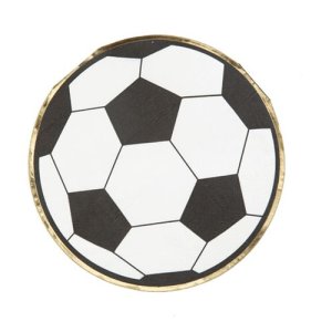 Servietten mit Fußballmotiv - Schwarz - 16er-Packung Servietten mit Fußballmotiv - Schwarz - 16er-Packung