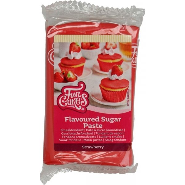 Zuckerpaste mit Geschmack - Erdbeere - Funcakes - 250 g Zuckerpaste mit Geschmack - Erdbeere - Funcakes - 250 g