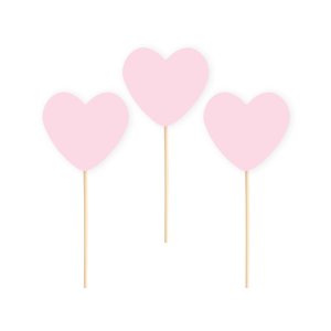 Kuchenstecker - Rosa Herzen - 6 Stück Kuchenstecker - Rosa Herzen - 6 Stück