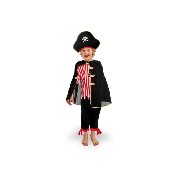 Piratenkostüm mit Umhang - Kostüm - 116-128 cm (5-8 Jahre) Piratenkostüm mit Umhang - Kostüm - 116-128 cm (5-8 Jahre)