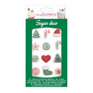 Zuckerdekorationen - ScrapCooking - Weihnachtsmischung - 12er-Pack