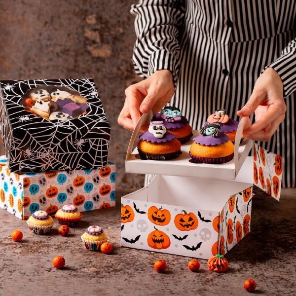 Schachtel für 4 Cupcakes - Halloween Schachtel für 4 Cupcakes - Halloween