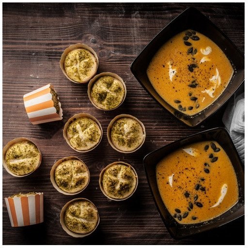 Stabile Muffinformen - gestreift - Orange Stabile Muffinformen - gestreift - Orange