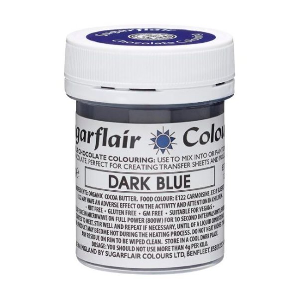 Schokoladenbraun - Dunkelblau - 35 g - Sugarflair Schokoladenbraun - Dunkelblau - 35 g - Sugarflair
