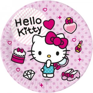 Hello Kitty Pappteller - 23 cm - 8er-Pack Hello Kitty Pappteller - 23 cm - 8er-Pack
