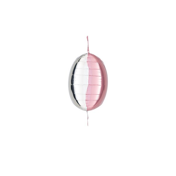 Kissenballons - Silber und Pastellrosa, 47 cm