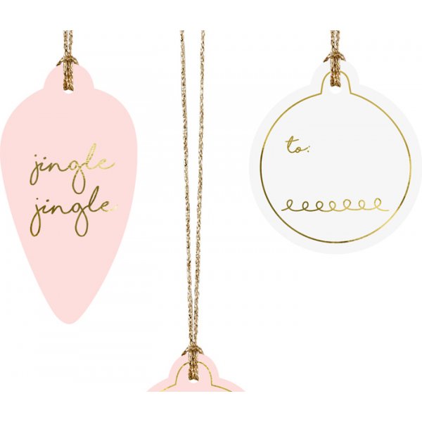 Schlagworte - Rosa Weihnachten - 12er-Pack