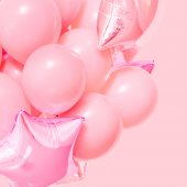 Zusammengefhrt - einfarbige Luftballons