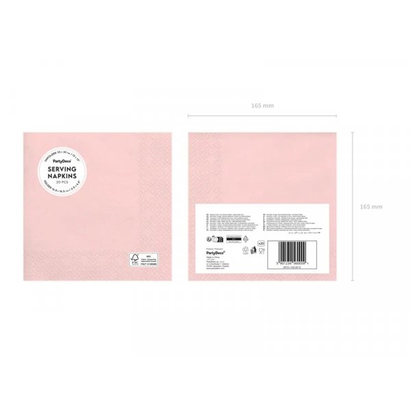 Servietten - Babyrosa - 20er-Pack