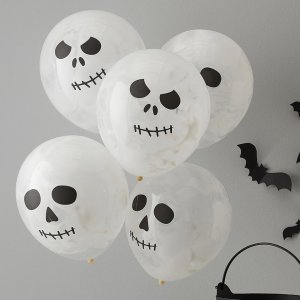 Luftballons - Totenkopffarbe - 5er-Pack