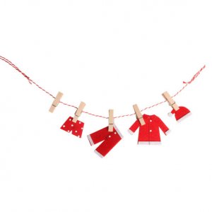 Weihnachtsmann-Accessoires - Die Wäscheleine des Weihnachtsmanns Weihnachtsmann-Accessoires - Die Wäscheleine des Weihnachtsmanns