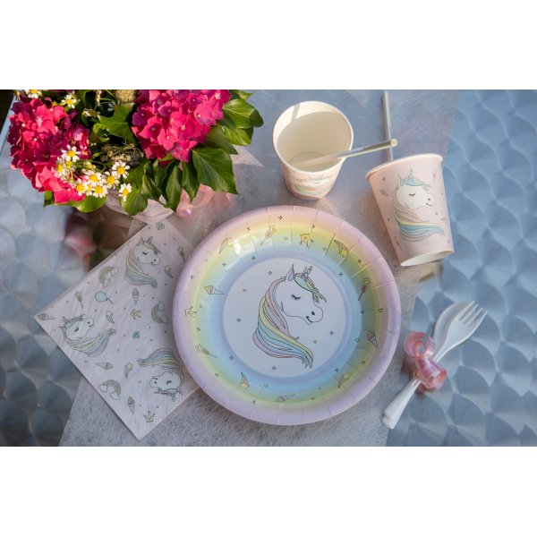 Pappbecher Einhorn - 10er-Pack