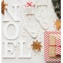 Weihnachtsstrumpf - 34 cm - Wei