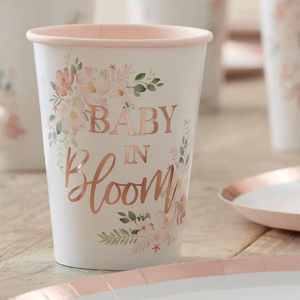 Pappbecher - Baby in Bloom - 8er-Pack
