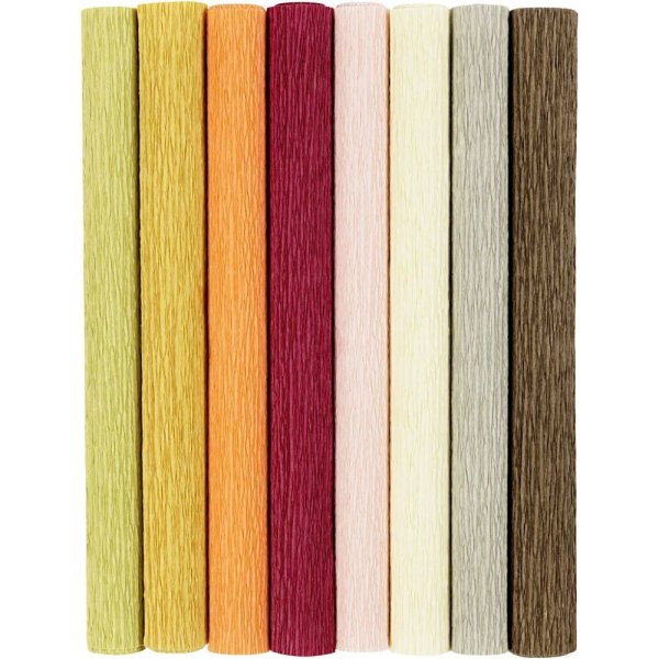 Krepppapier - Gedämpfte Farben - 8 Farben Krepppapier - Gedämpfte Farben - 8 Farben