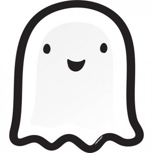 Pappteller - Cute Ghost - Schwarz/Weiß - 8er-Pack Pappteller - Cute Ghost - Schwarz/Weiß - 8er-Pack