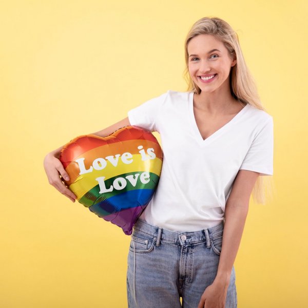 Folienballon - Herz - Liebe ist Liebe