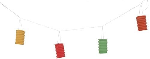 Girlande - Bunte Laternen - 8 Stück - 4 m Girlande - Bunte Laternen - 8 Stück - 4 m