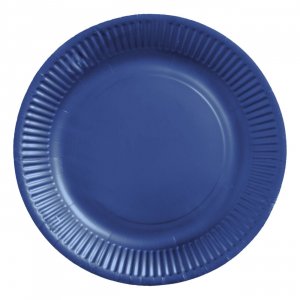 Pappteller - Dunkelblau, 18 cm - 8er-Packung Pappteller - Dunkelblau, 18 cm - 8er-Packung