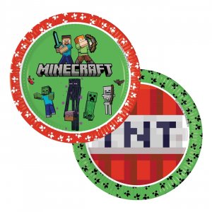 Minecraft-Pappteller, 23 cm - 8er-Pack Minecraft-Pappteller, 23 cm - 8er-Pack