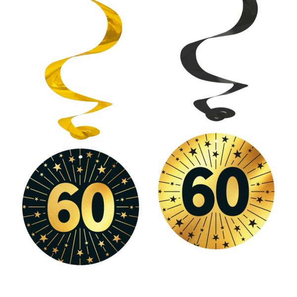 Swirls - 60 Jahre - Gold - 4er-Pack Swirls - 60 Jahre - Gold - 4er-Pack