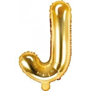 Buchstabenballons - Gold - 35 cm - Buchstabe: J Buchstabenballons - Gold - 35 cm - Buchstabe: J