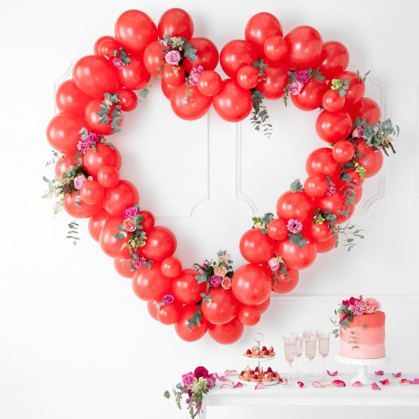 Mini-Luftballons Pastell - Premium 12 cm - Leuchtendes Rot - 10er-Pack