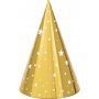 Partyhte - Gold/Sterne - 6er-Pack