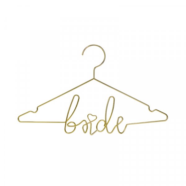 Kleiderbügel - Braut - Gold