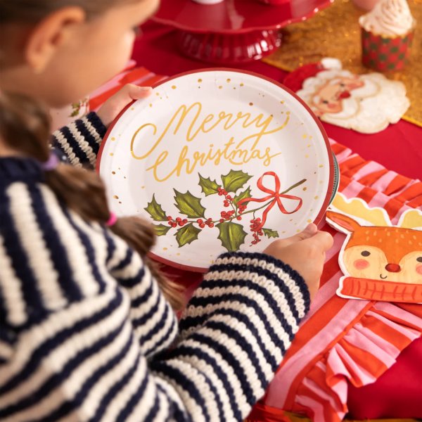 Pappteller - Frohe Weihnachten - 23 cm - 10er-Pack Pappteller - Frohe Weihnachten - 23 cm - 10er-Pack