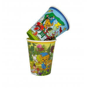 Pappbecher 250ml - 8 Stück 2 Sorten - Bamse Natur Pappbecher 250ml - 8 Stück 2 Sorten - Bamse Natur