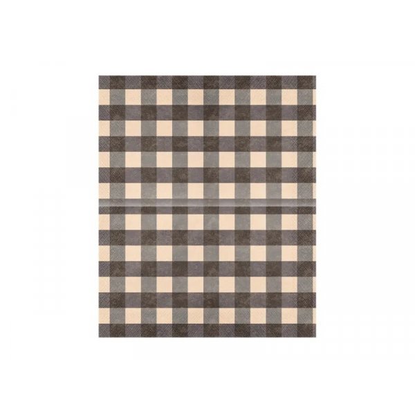 Servietten - Schwarz kariert - 33 x 40 cm - 20er-Packung Servietten - Schwarz kariert - 33 x 40 cm - 20er-Packung