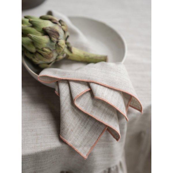 Sabina Serviette 45 x 45 cm - Koralle Sabina Serviette 45 x 45 cm - Koralle