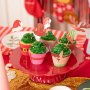 Cupcake-F�rmchen und Kuchenspie�er - Weihnachtsmotiv - 12er-Pack