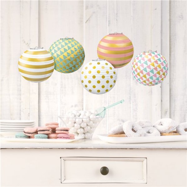 Mini-Laternen - 5er-Pack - Pastellmischung Mini-Laternen - 5er-Pack - Pastellmischung