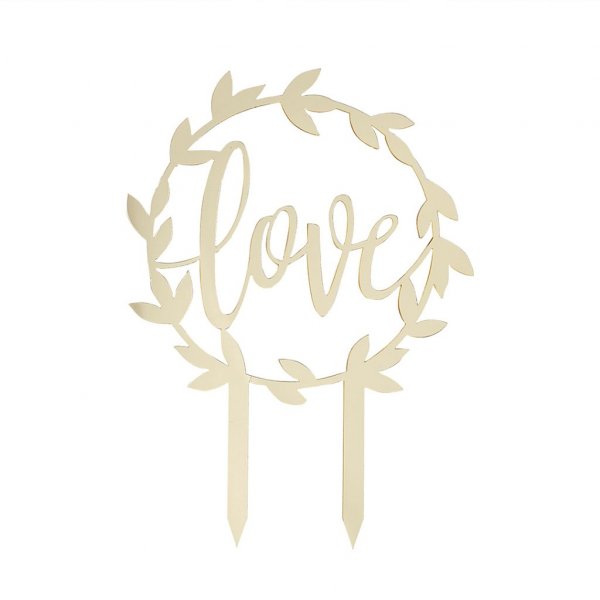 Tortenaufsatz - Liebe - Goldhochzeit