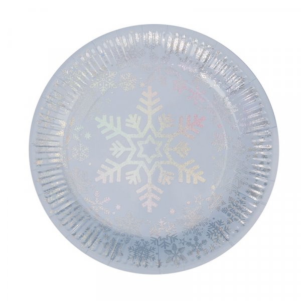 Pappteller - Schillernde Schneeflocke - 8er-Pack Pappteller - Schillernde Schneeflocke - 8er-Pack