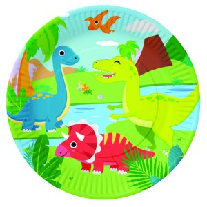 Pappteller - Dinosaurier - 23 cm - 8er-Pack Pappteller - Dinosaurier - 23 cm - 8er-Pack