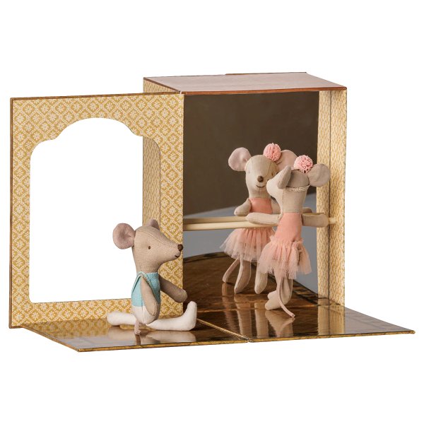 Ballerina-Mäuse im Tanzstudio - Kleine Schwester & Kleiner Bruder - Maileg Ballerina-Mäuse im Tanzstudio - Kleine Schwester & Kleiner Bruder - Maileg