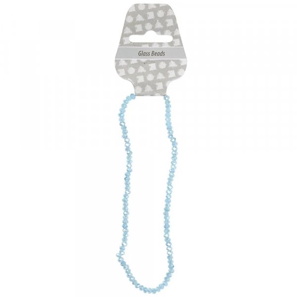 Facettierte Perlen - 3 x 4 mm - Hellblau