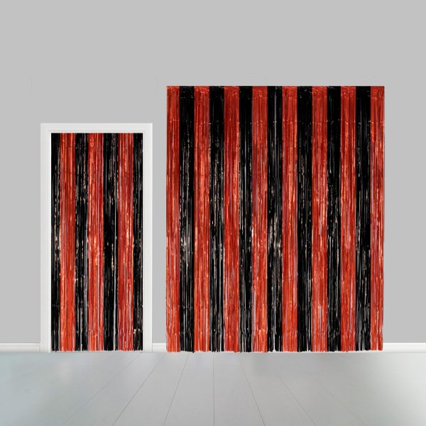 Vorhang - Schwarz/Orange - 100 x 240 cm Vorhang - Schwarz/Orange - 100 x 240 cm