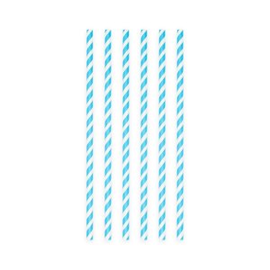 Papierstrohhalme - Blau gestreift - 20er-Packung Papierstrohhalme - Blau gestreift - 20er-Packung