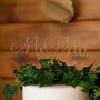 Tortenaufsatz - Draht - Mr & Mrs - Gold