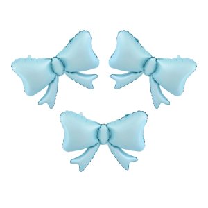 Folienballon - Schleife - Hellblau - 3er-Pack
