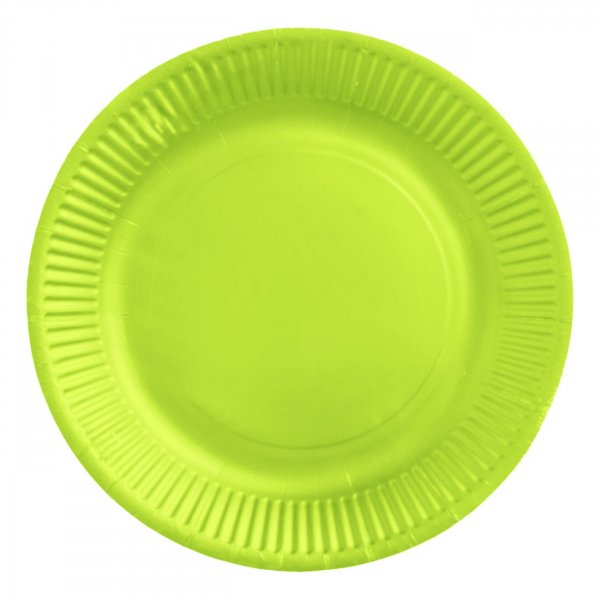 Pappteller, limettengrün, 18 cm - 8er-Packung Pappteller, limettengrün, 18 cm - 8er-Packung