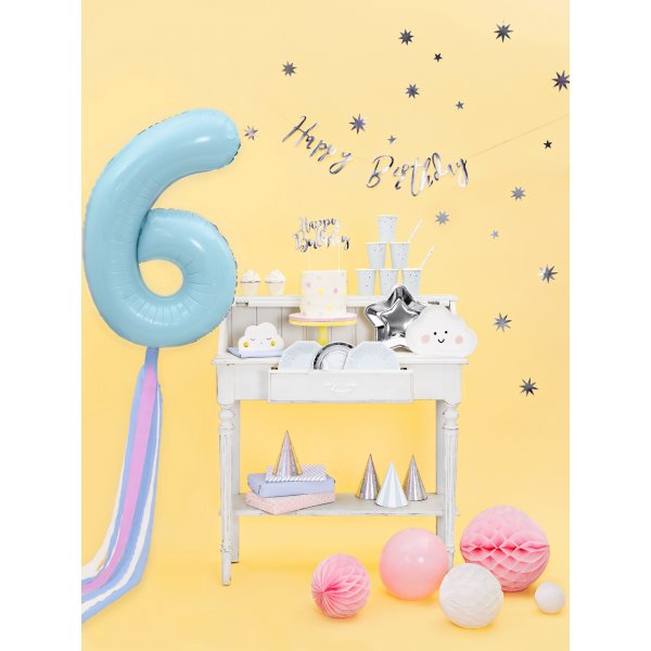 Pappteller - Stern - Silber - 6er-Pack Pappteller - Stern - Silber - 6er-Pack