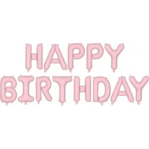 Ballongirlande - Happy Birthday - Hellrosa Ballongirlande - Happy Birthday - Hellrosa