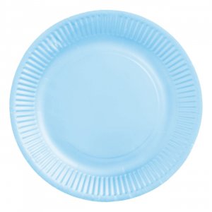 Pappteller - Hellblau - 23 cm - 8er-Packung Pappteller - Hellblau - 23 cm - 8er-Packung