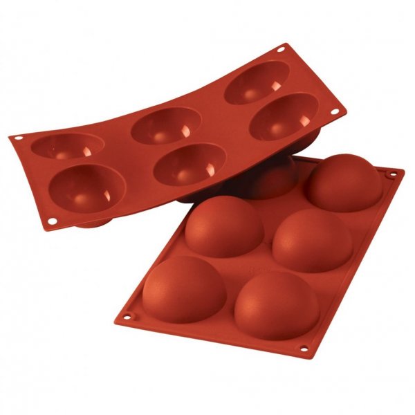 Silikonform - 6 Halbkugeln - 7cm