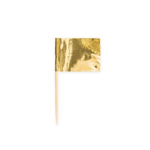 Cocktailfähnchen - Goldmetallic - 50er-Packung Cocktailfähnchen - Goldmetallic - 50er-Packung